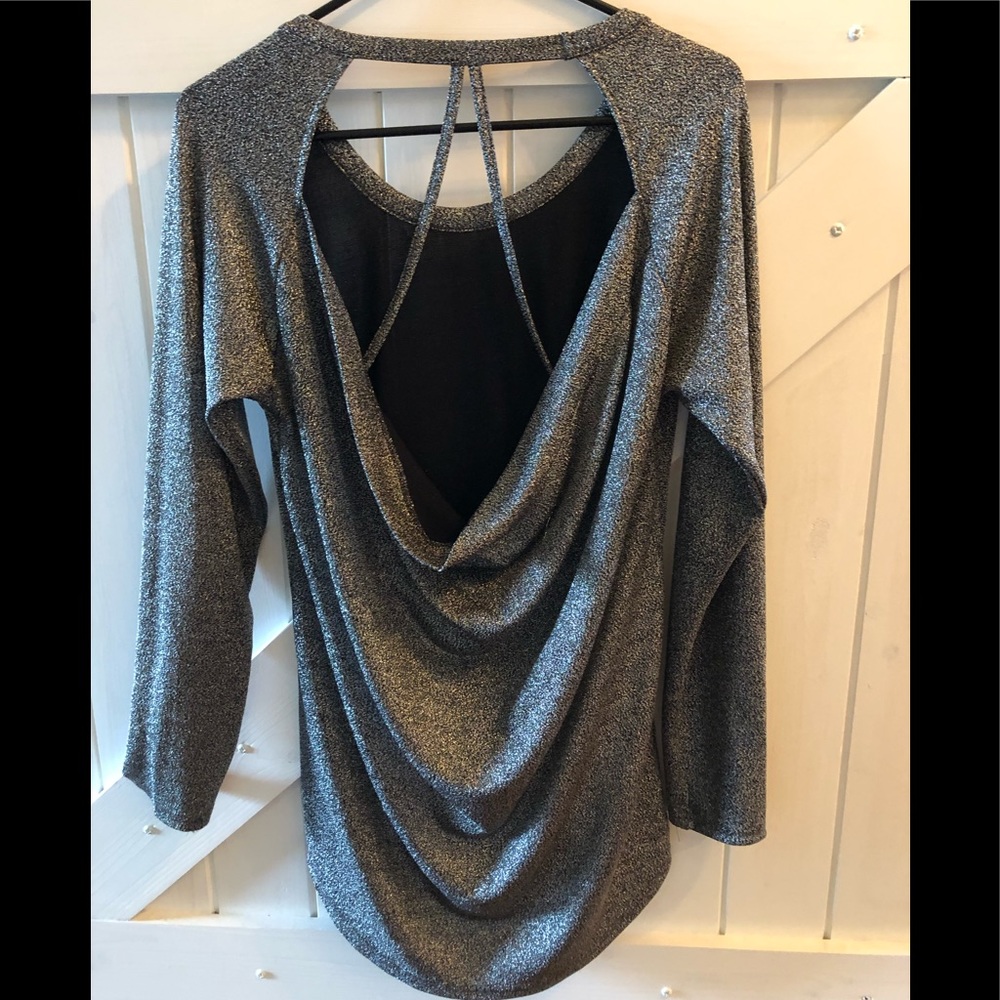 Shimmery Grey Dress Top